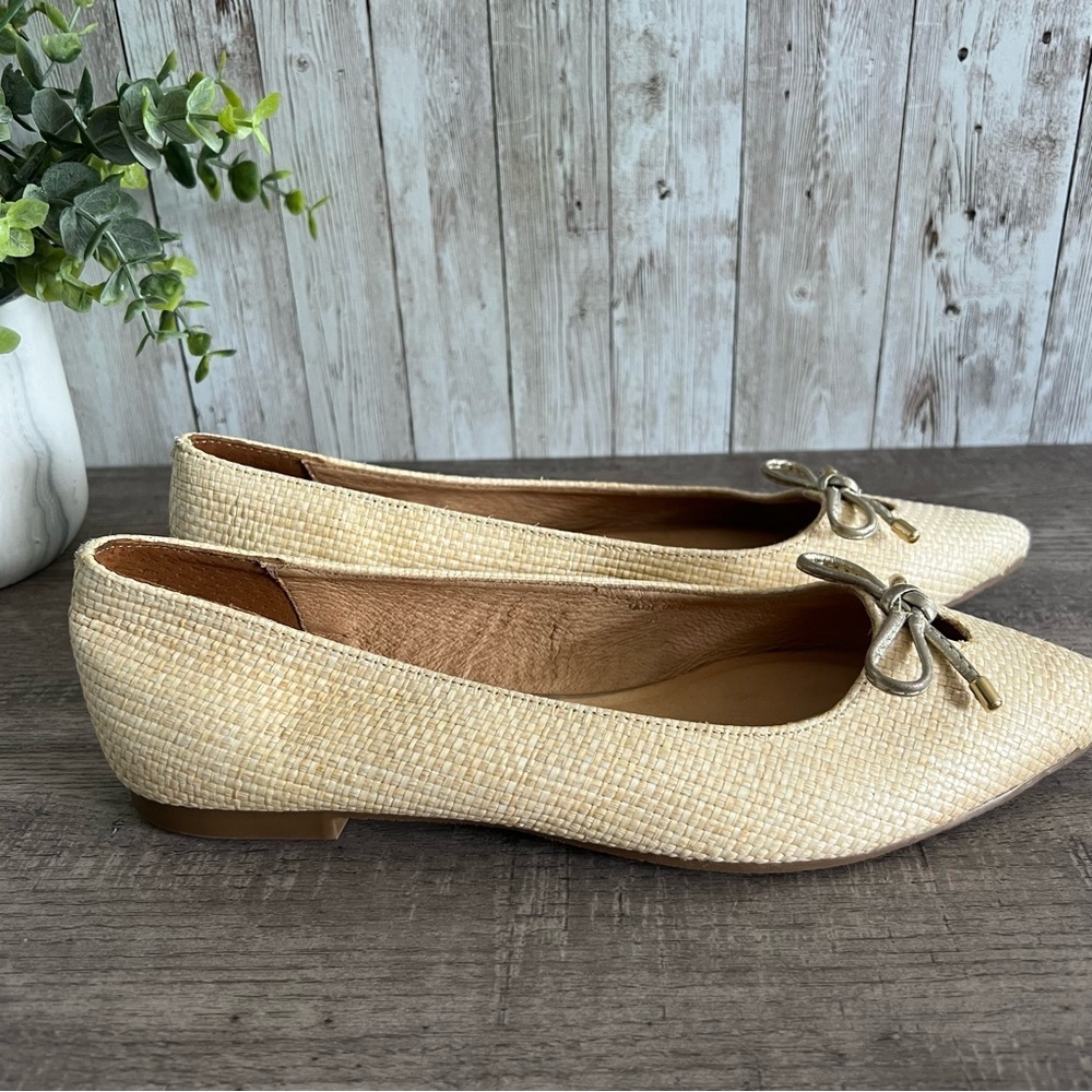 Jack Rogers Women's Raffia Woven Pointed Flats 6.5 - Picture 3 of 9